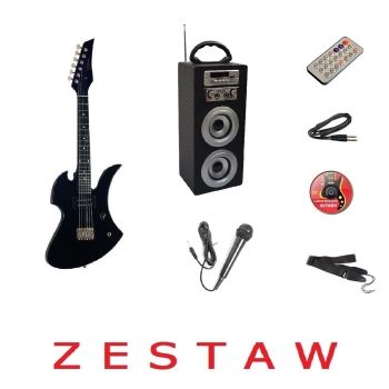 Zestaw gitara elektryczna + wzmacniacz gitarowy ( kolumna )